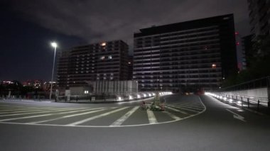 Harumi Bayrağı İnşaat Gecesi Görünümü, Japonya Tokyo Ağustos 2023