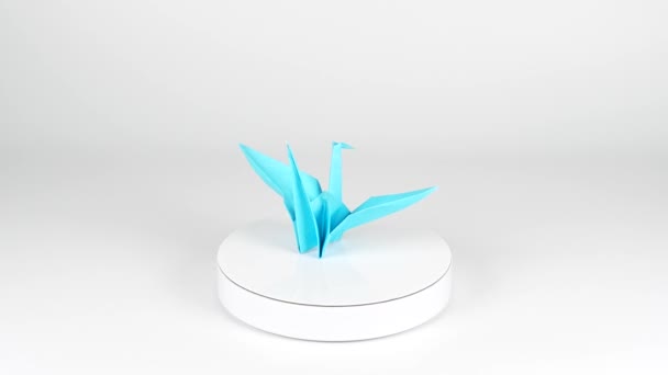 Cultura Giapponese Origami Gru Carta Artigianato Orizuru — Video Stock