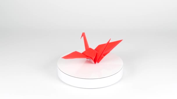 Culture Japonaise Origami Grue Papier Artisanat Orizuru — Video