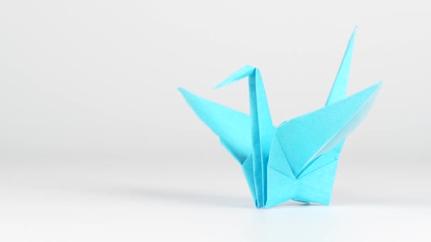 Cultura Japonesa Origami Grúa Papel Artesanía Orizuru — Vídeos de Stock