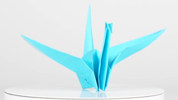 Cultura Japonesa Origami Grúa Papel Artesanía Orizuru — Vídeos de Stock