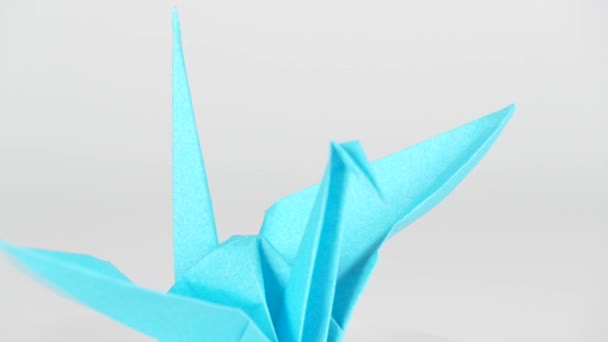 Japonská Kultura Origami Jeřáb Papír Řemeslo Orizuru — Stock video