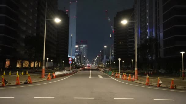 Harumi Flag Výstavbě Night View Japonsko Tokio Srpen 2023 — Stock video