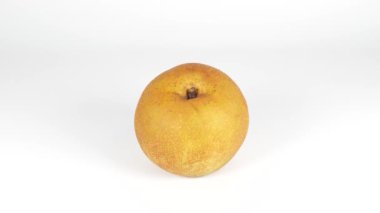 Japon armut meyvesi, yemek videosunu kapat.