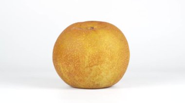 Japon armut meyvesi, yemek videosunu kapat.