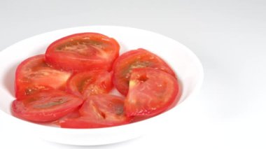 Dilimlenmiş domates dilimi, video klipsi