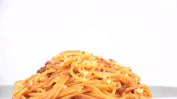 Pasta Bolognese Kort Videoklipp — Stockvideo