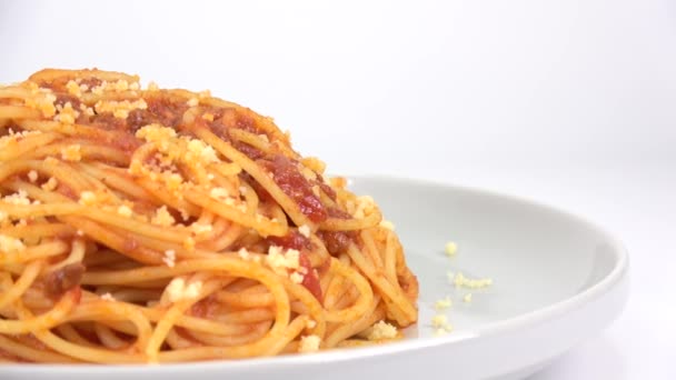 Pasta Bolognese Korte Video Clip — Stockvideo