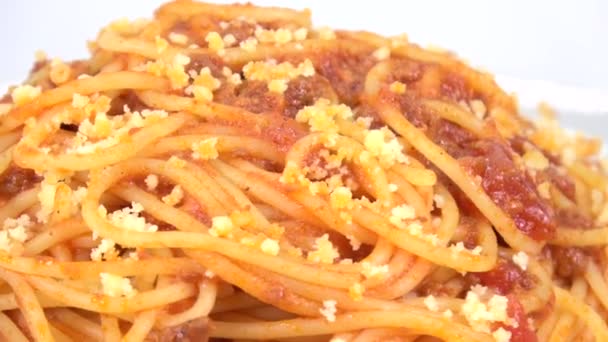Pasta Bolognese Short Video Clip — Stock Video