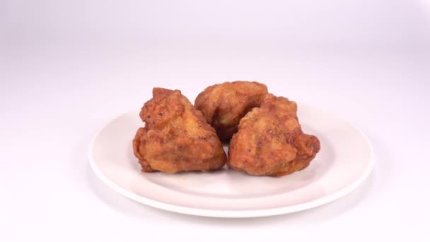 Τηγανητό Κοτόπουλο Τεμαχίων Σύντομο Βίντεο Κλιπ — Αρχείο Βίντεο