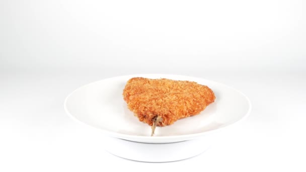 油炸马鲭鱼日本阿吉薯条 — 图库视频影像