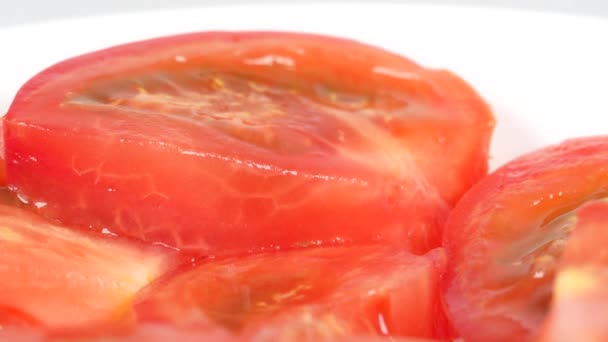 Sliced Tomato Cut Video Clip — Stock Video