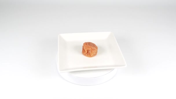 Ciruela Salada Vídeo Corto Japón Umeboshi — Vídeo de stock