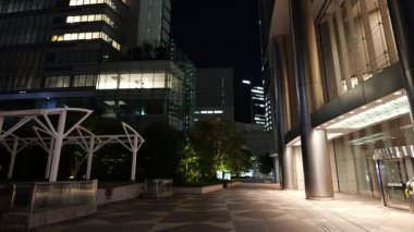 Shiodome Gece Manzarası, Japonya Tokyo Haziran 2025