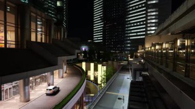 Shiodome Gece Manzarası, Japonya Tokyo Haziran 2025