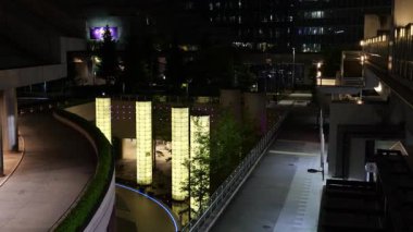 Shiodome Gece Manzarası, Japonya Tokyo Haziran 2025