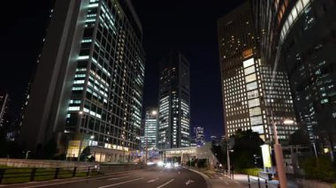 Shiodome Gece Manzarası, Japonya Tokyo Haziran 2025