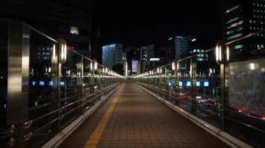 Shiodome Gece Manzarası, Japonya Tokyo Haziran 2025