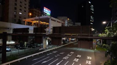 Shiodome Gece Manzarası, Japonya Tokyo Haziran 2025