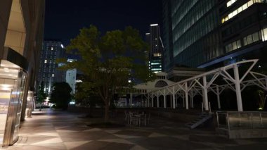 Shiodome Gece Manzarası, Japonya Tokyo Haziran 2025