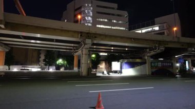 Shiodome Gece Manzarası, Japonya Tokyo Haziran 2025