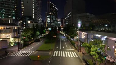 Shiodome Gece Manzarası, Japonya Tokyo Haziran 2025