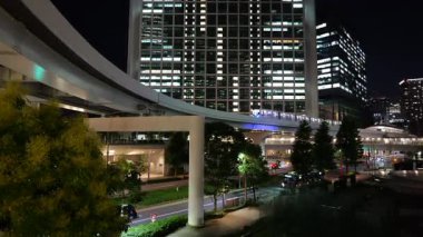 Shiodome Gece Manzarası, Japonya Tokyo Haziran 2025