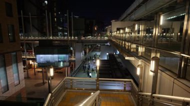 Shiodome Gece Manzarası, Japonya Tokyo Haziran 2025