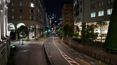 Shiodome İtalyan Şehir Gece Manzarası, Japonya Tokyo 2025