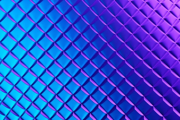 3d illustration blue  geometric pattern . Set of squares on monocrome background, pattern. Geometry  background, pattern