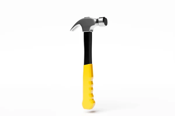 Illustration Yellow Hammer Hand Tool Isolated Monocrome Background Render Illustration —  Fotos de Stock