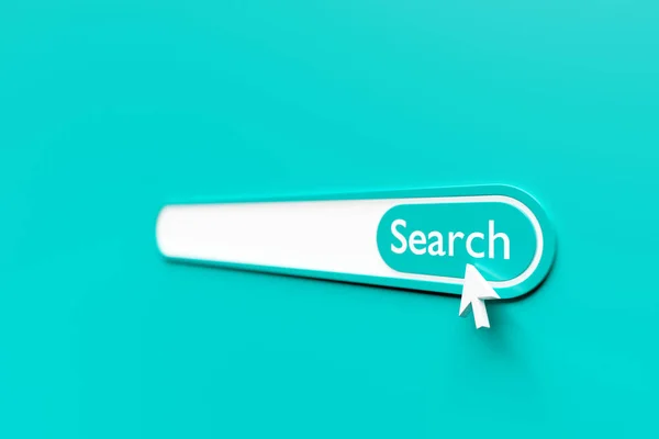 Illustration Blue Search Frame Box Internet Panel Magnifying Glass Icon — Foto Stock