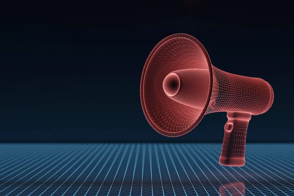 Megaphone Speaker Megaphone Loudspeaker Realistic Illustration Modern Isolated Megaphone Loudspeaker — Stock Photo, Image
