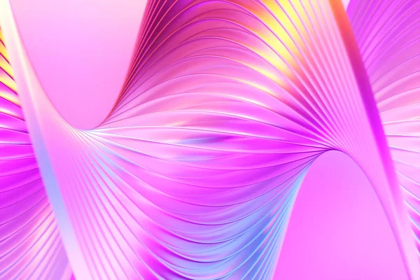 Illustration Pink Stripes Form Wave Waves Futuristic Background — Foto Stock