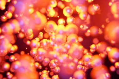 3d illustration of  pink and orange balls.Set of  balls  on monocrome background, pattern. Geometry  background