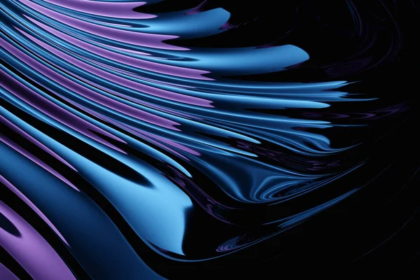線で古典的な紫色の抽象的なグラデーションの背景の3Dイラスト 波から印刷します 現代的なグラフィックテクスチャ 幾何学模様 — ストック写真