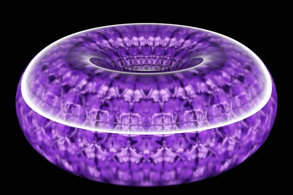 Illustration Purple Torus Fantastic Cell Simple Geometric Shapes — Stock Photo, Image