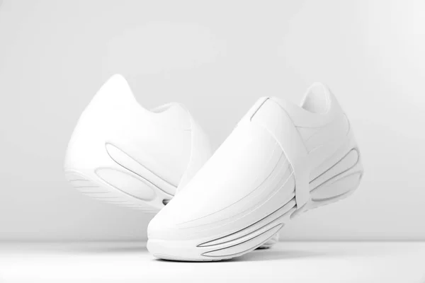 White Sneakers Sole Concept Bright Fashionable Sneakers Rendering — Stock Fotó