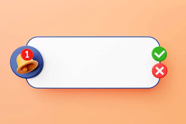 Call Alert Icon White Box Design Orange Background Alert Concept — 스톡 사진
