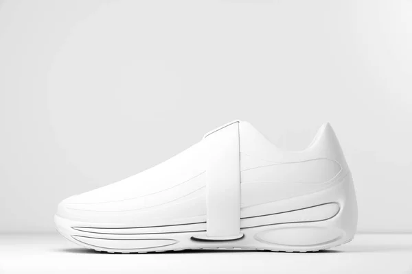 White Sneakers Sole Concept Bright Fashionable Sneakers Rendering — Stok fotoğraf