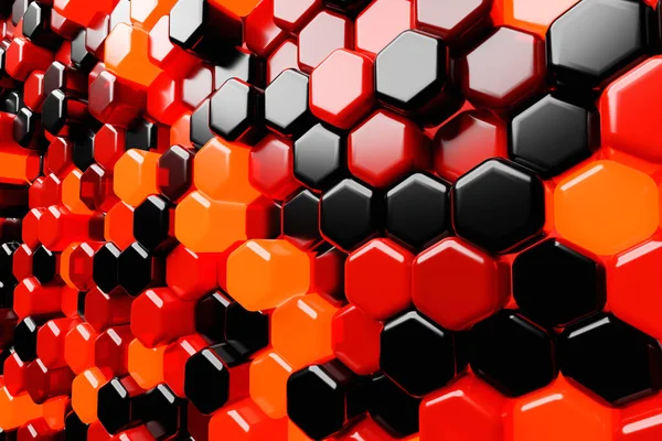 Illustration Pattern Simple Geometric Hexagonal Shapes Mosaic Background Bee Honeycomb — Stock Photo, Image