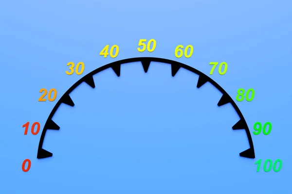 Illustration Control Panel Icon Risk Concept Spedometer Credit Rating Scale — Fotografia de Stock