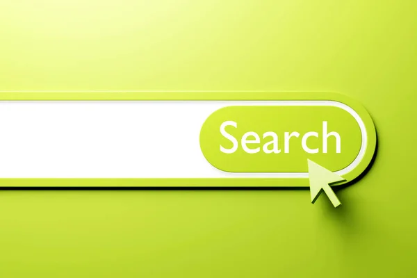 Illustration Green Search Frame Box Internet Panel Magnifying Glass Icon — Stok fotoğraf