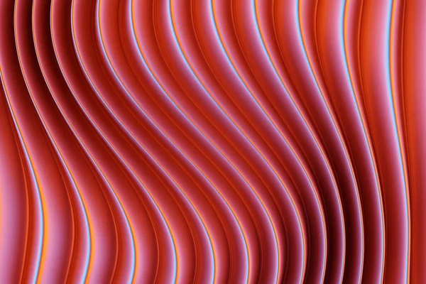 Illustration Stereo Red Strip Geometric Stripes Similar Waves Abstract Yellow — Zdjęcie stockowe