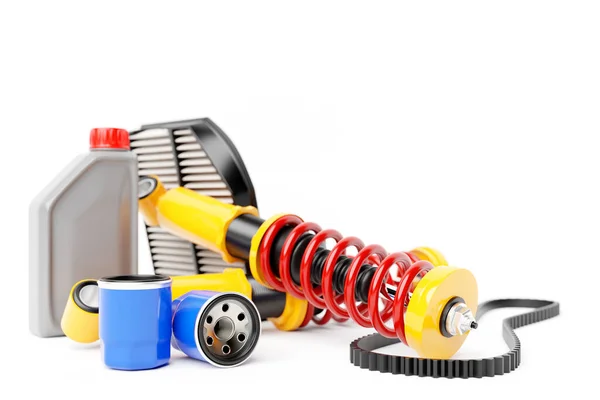 Illustration Auto Parts Car Shock Absorber Oil Canister Fuel Air —  Fotos de Stock