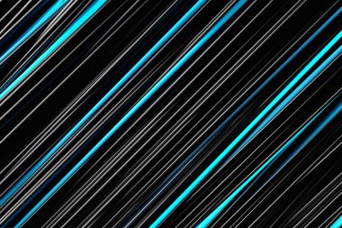 3 boyutlu görüntüleme. Siyah ve mavi geometrik desen. Basit şekillerin minimalist deseni. Parlak yaratıcı simetrik doku