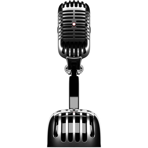 Illustration Retro Style Microphone Party Concert White Isolated Background —  Fotos de Stock