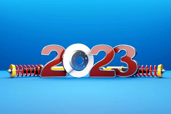 Illustration Happy New Year 2023 Greeting Card New Year Banner — Fotografia de Stock