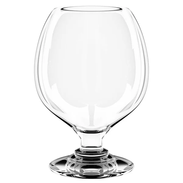 Illustration Glass Goblet Cognac Whiskey White Background Realistic Illustration Glass — 图库照片
