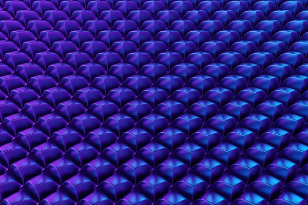 3d illustration blue  geometric pattern . Set of squares on monocrome background, pattern. Geometry  background, pattern